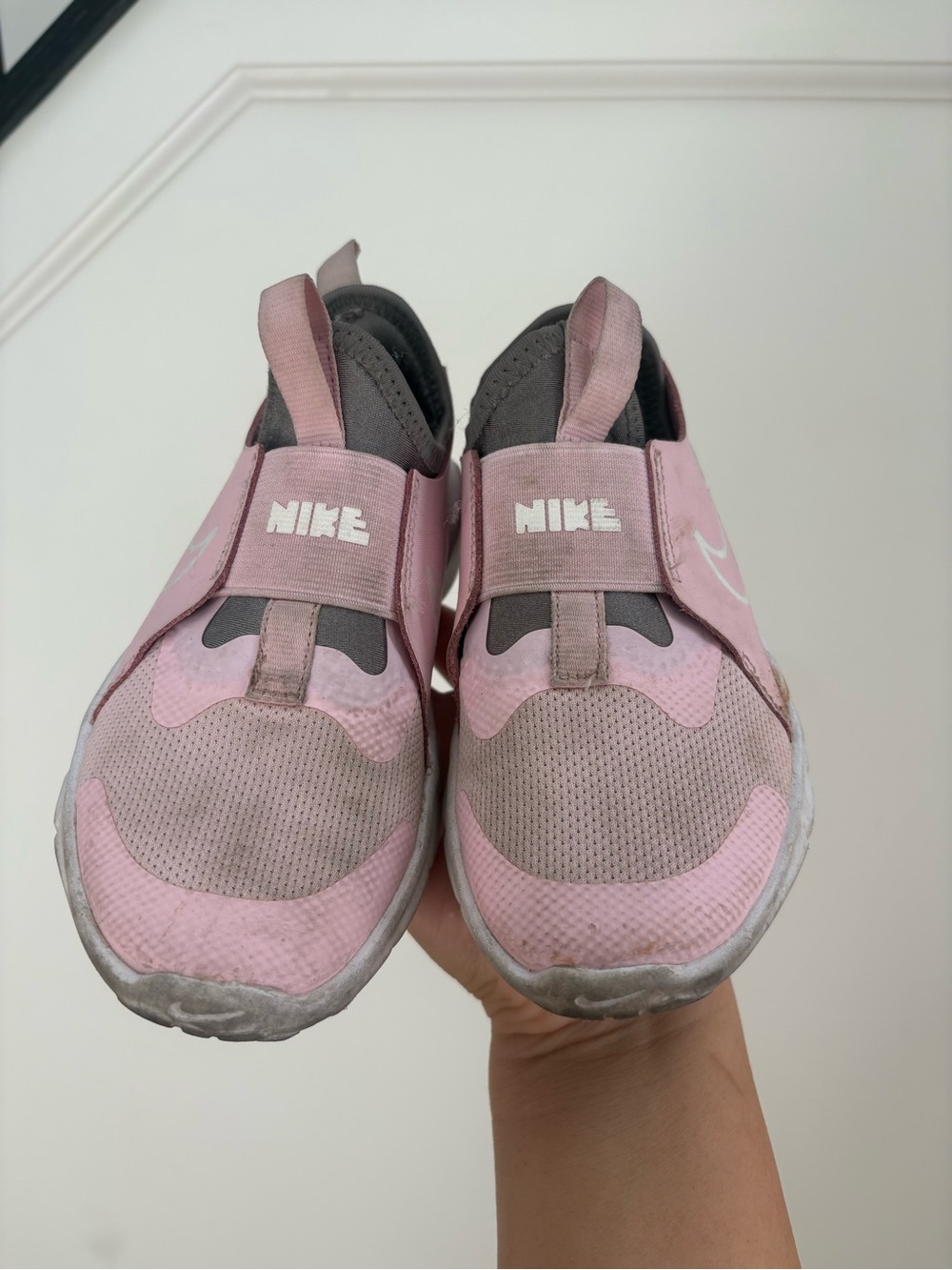 Nike Girls Pink & Light Gray Slip-On Athletic Sneakers - Picture 2 of 7